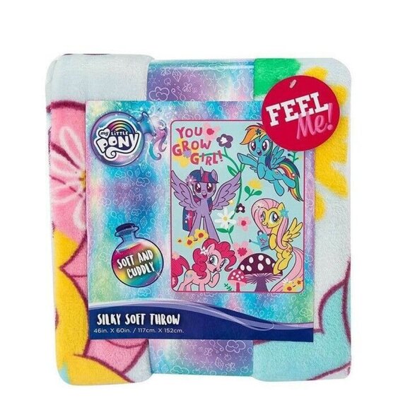 My Little Pony New Plush Fleece Throw Gift Blanket MLP Twilight Sparkle Pastel - Picture 4 of 4